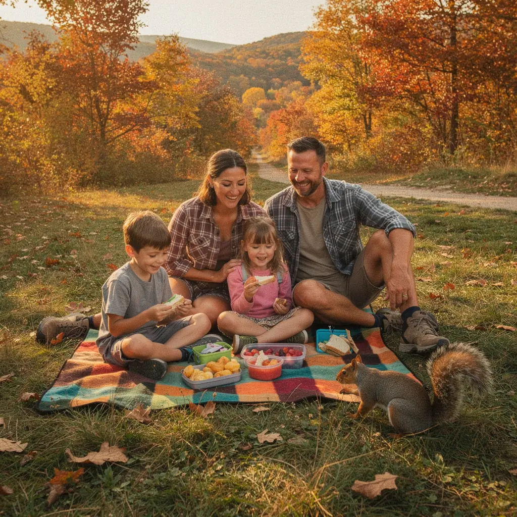 Пешеходы, исследующие живописные тропы в окружении высоких деревьев.